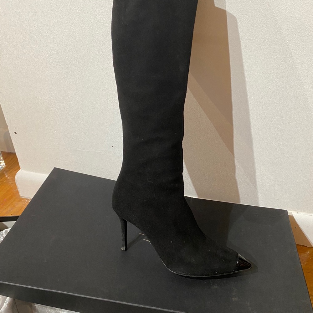 Giuseppe Zannotti suede leather hight boots soft